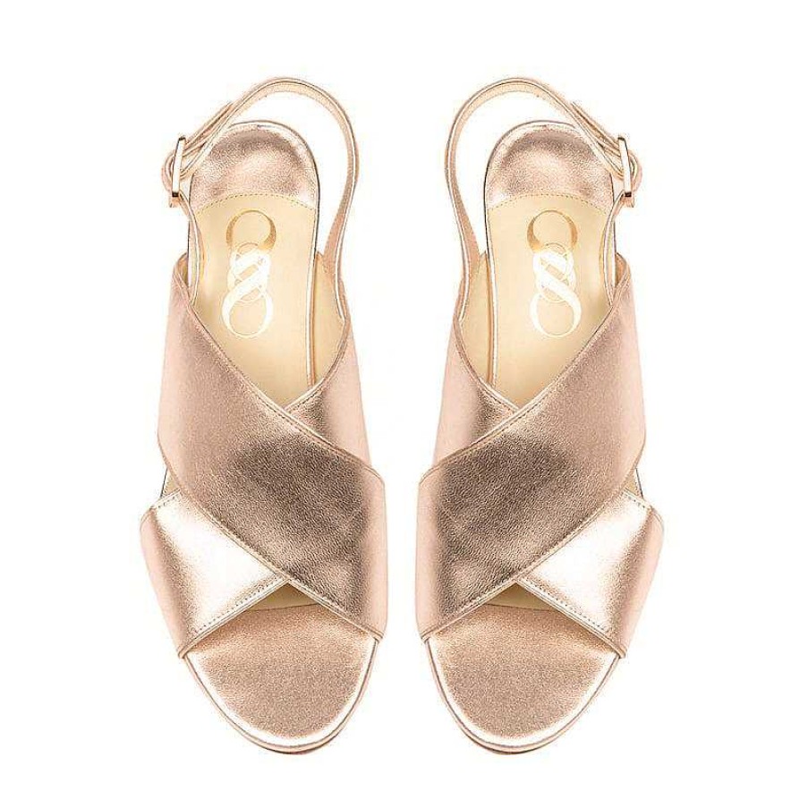 Chamberlan Tres Beau Rivage Rose Gold Sandals | Marriage