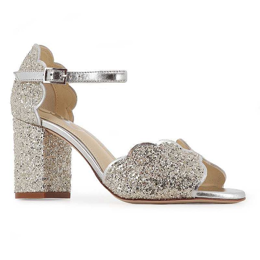 Chamberlan Miss Palmyre White Gold Sandals | Marriage