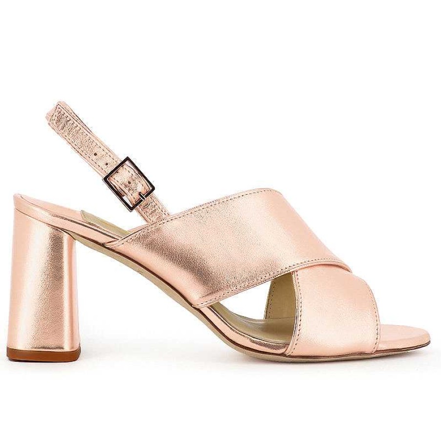 Chamberlan Tres Beau Rivage Rose Gold Sandals | Shoes