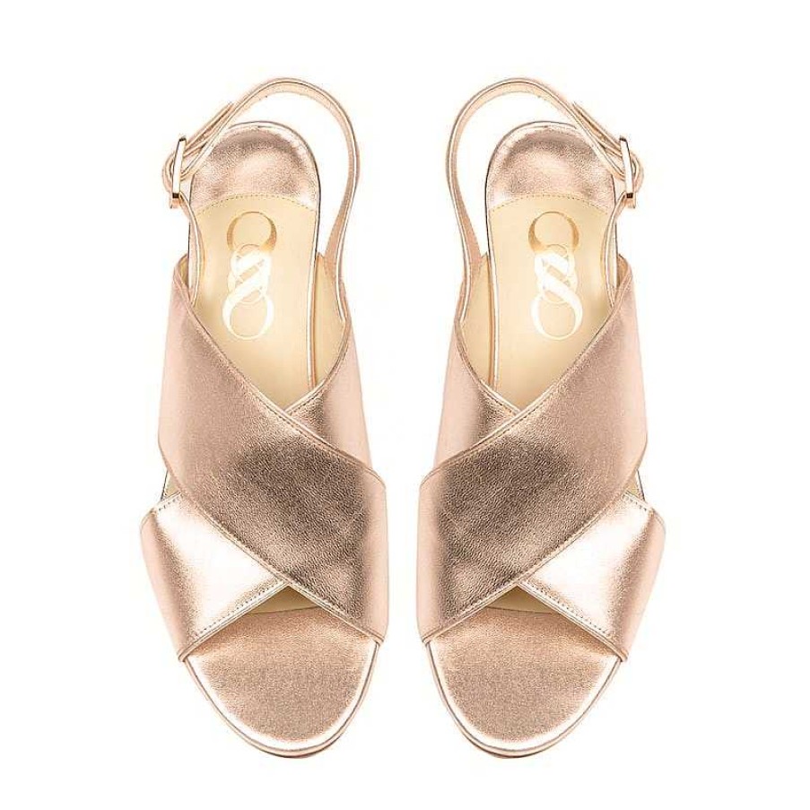 Chamberlan Tres Beau Rivage Rose Gold Sandals | Marriage