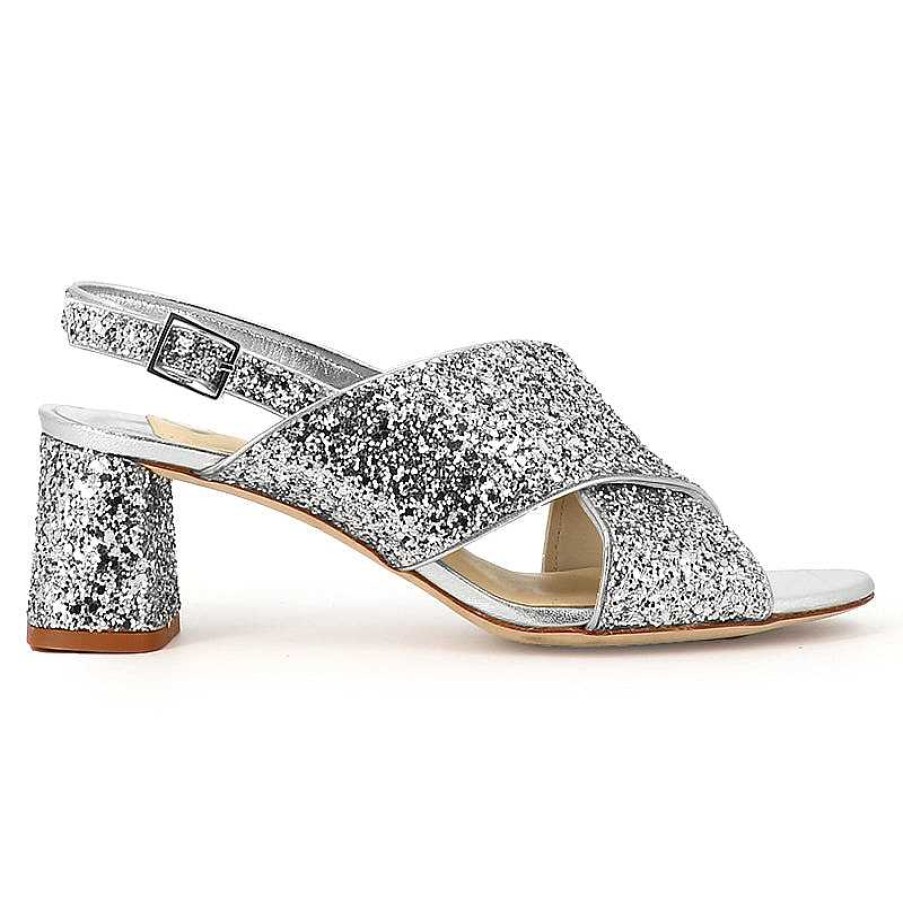 Chamberlan Tres Beau Rivage Silver Sandals | Shoes