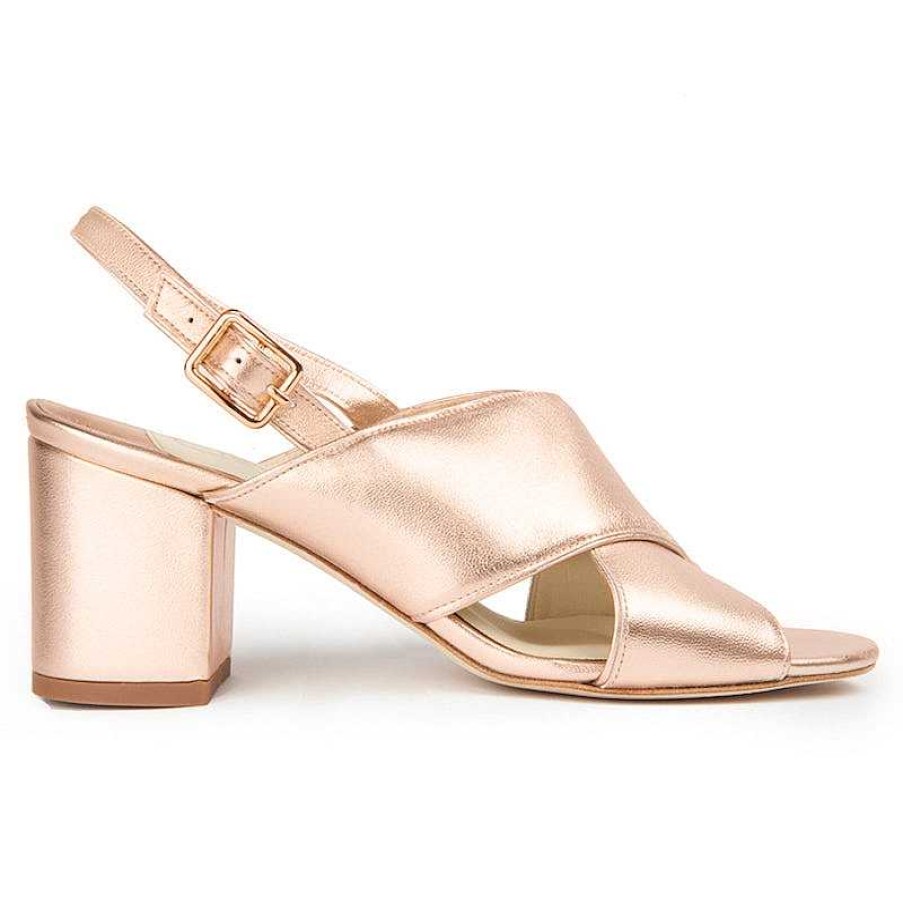 Chamberlan Tres Beau Rivage Rose Gold Sandals | Shoes