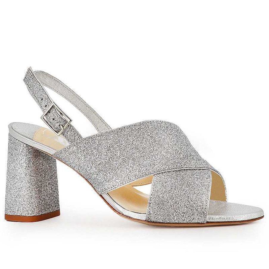 Chamberlan Tres Beau Rivage Silver Sandals | Shoes