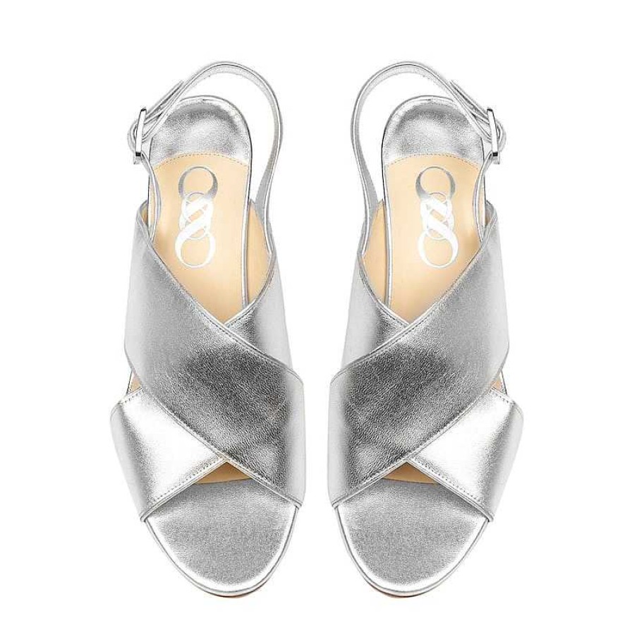 Chamberlan Tres Beau Rivage Silver Sandals | Shoes