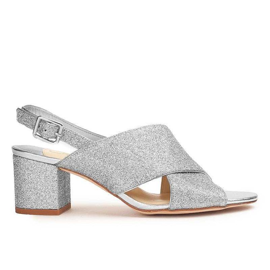 Chamberlan Tres Beau Rivage Silver Sandals | Shoes