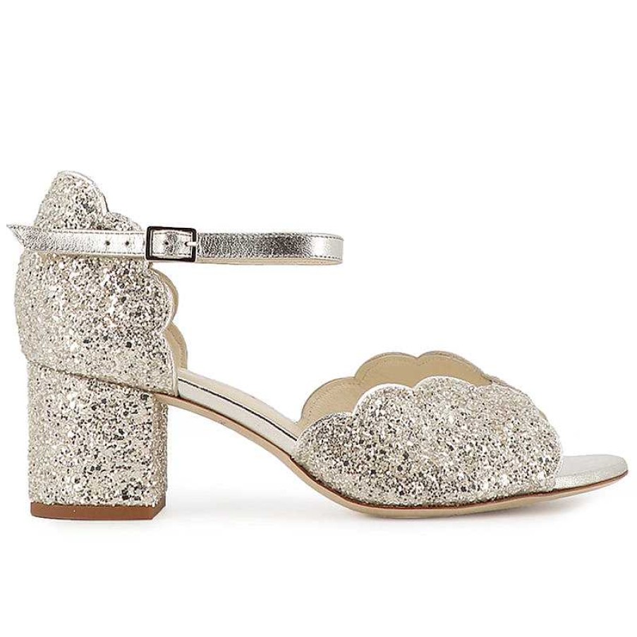 Chamberlan Miss Palmyre White Gold Sandals | Marriage