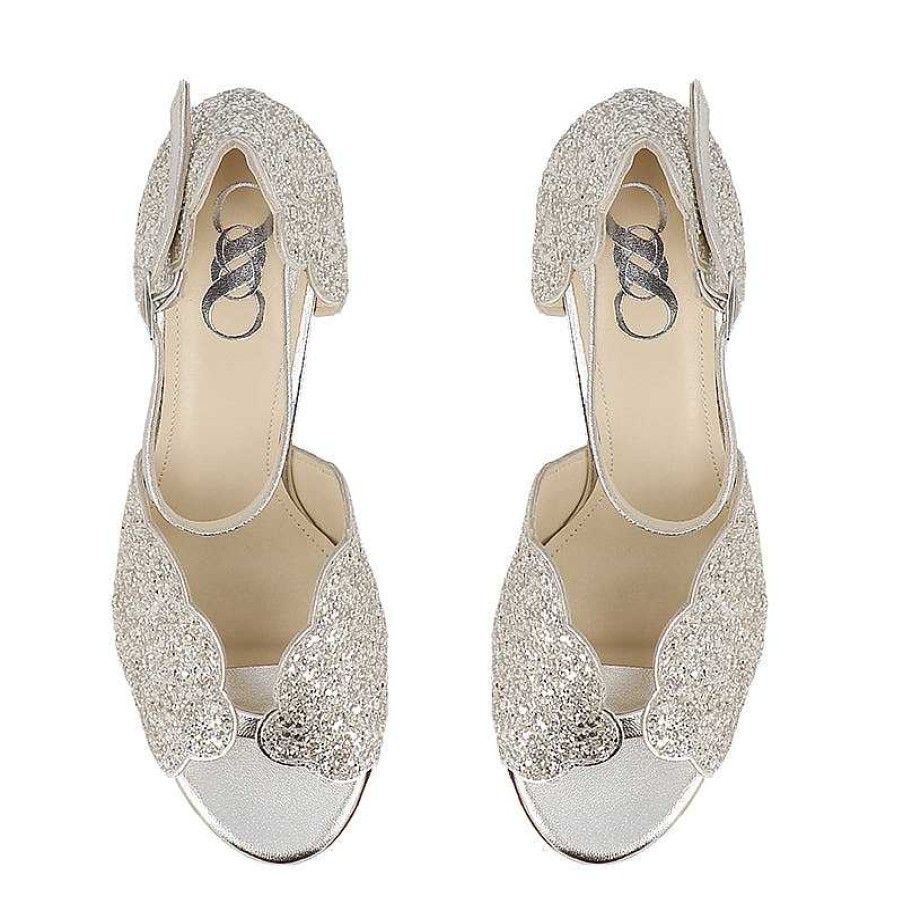 Chamberlan Miss Palmyre White Gold Sandals | Shoes