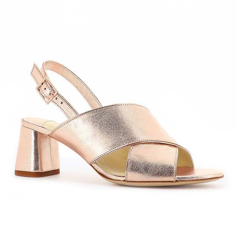 Chamberlan Tres Beau Rivage Rose Gold Sandals | Marriage