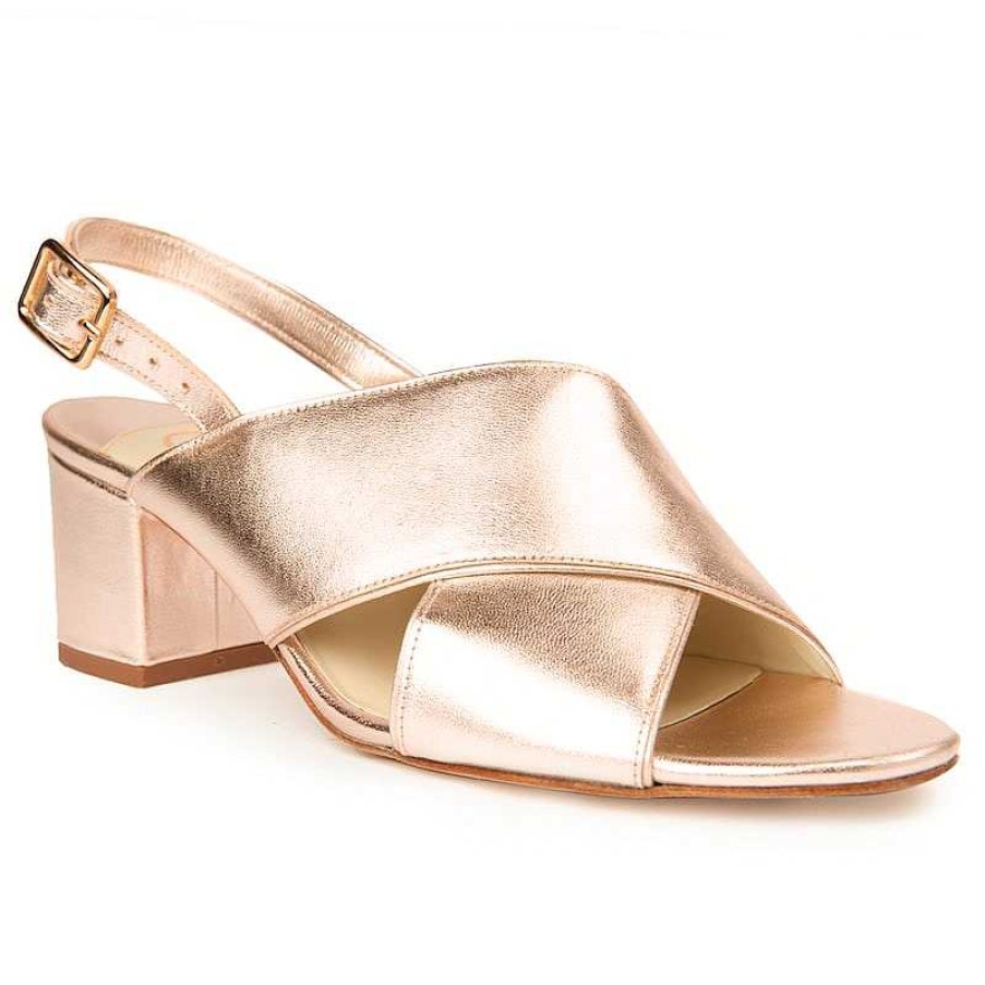 Chamberlan Tres Beau Rivage Rose Gold Sandals | Shoes