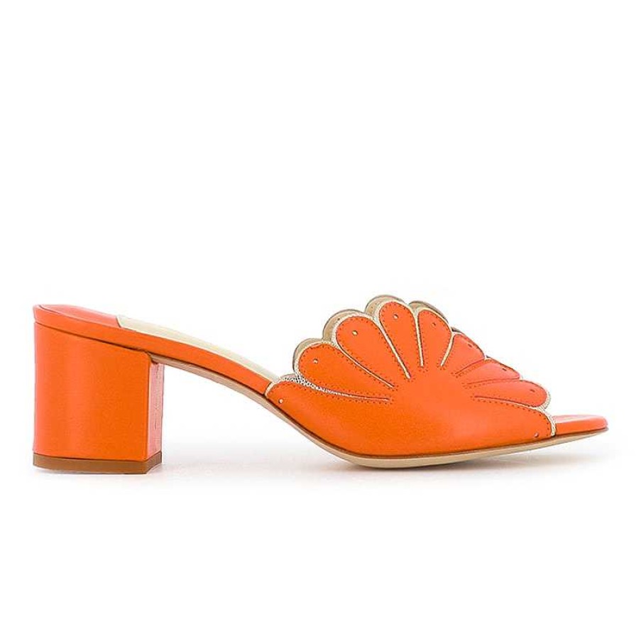 Chamberlan Cabourg Orange Mules | Shoes