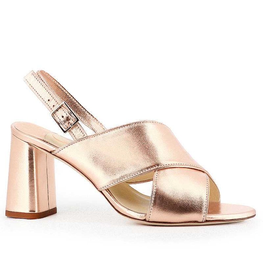 Chamberlan Tres Beau Rivage Rose Gold Sandals | Marriage