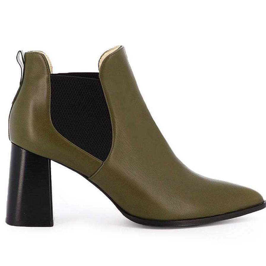 Chamberlan Dumas Olive Ankle Boots | Shoes