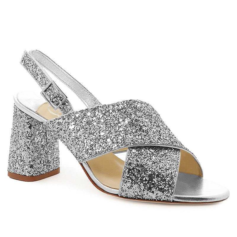 Chamberlan Tres Beau Rivage Silver Sandals | Shoes