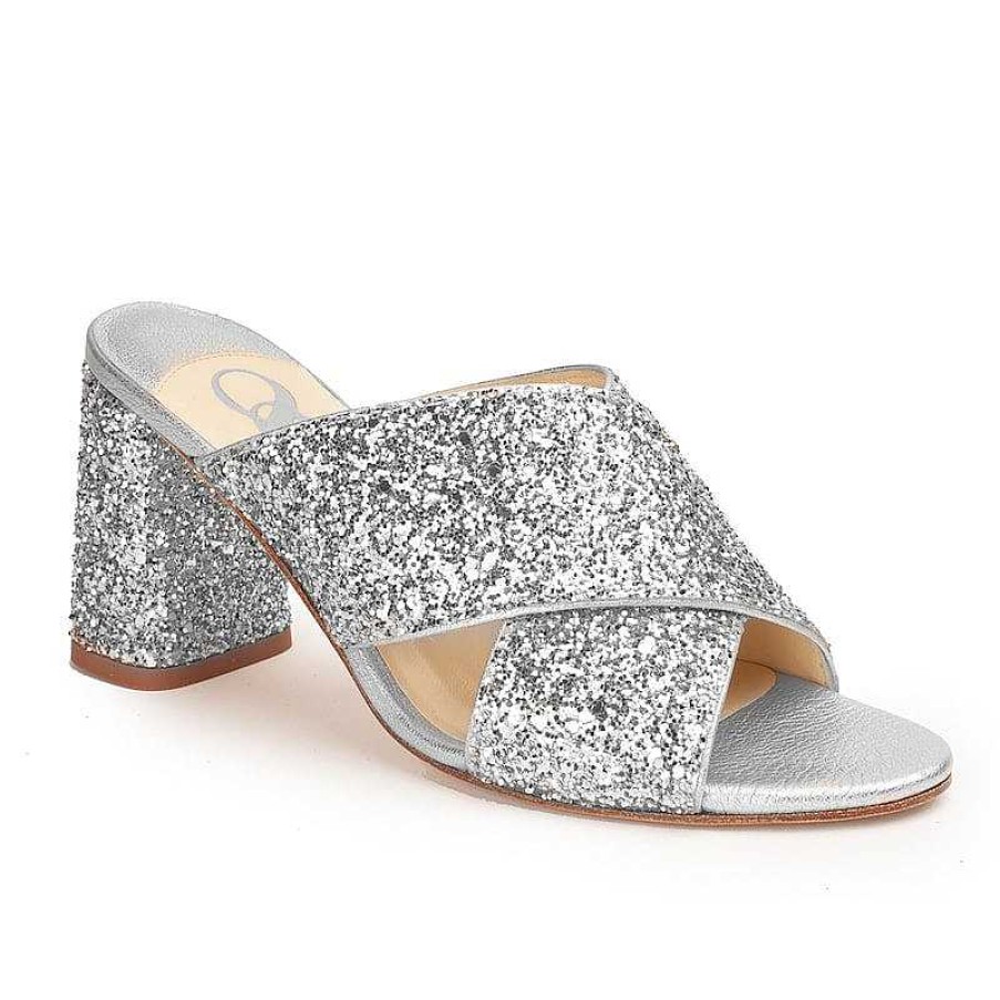 Chamberlan Beau Rivage Silver Mules | Shoes