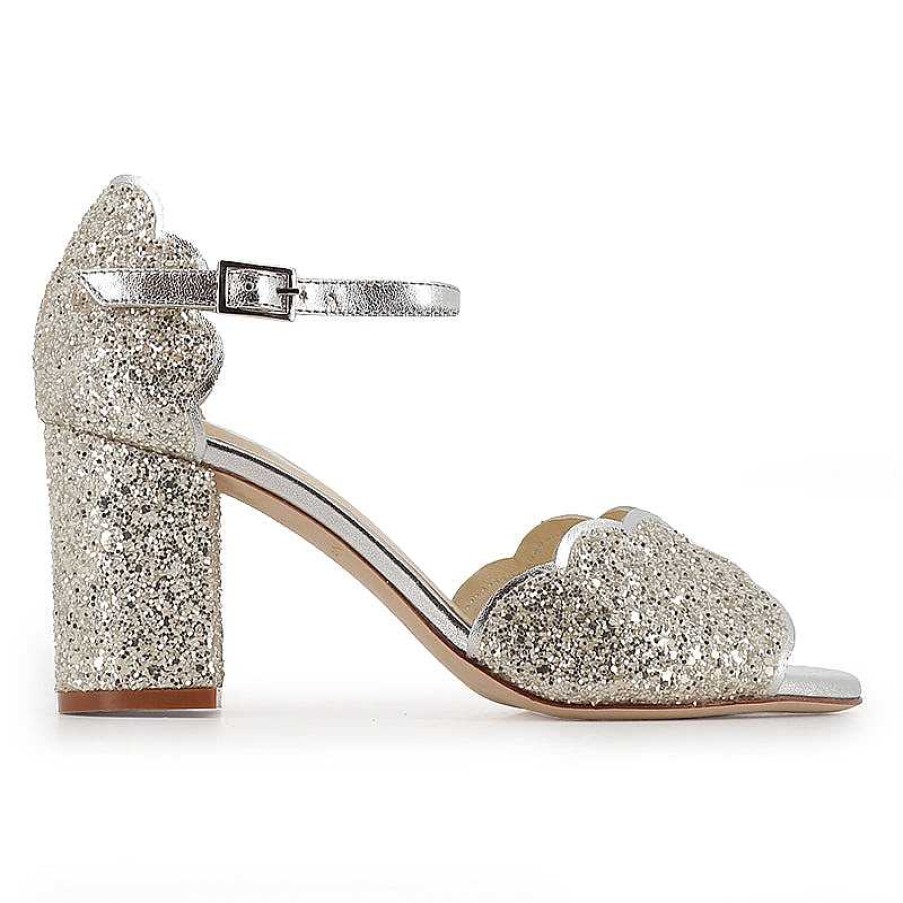 Chamberlan Miss Palmyre White Gold Sandals | Shoes