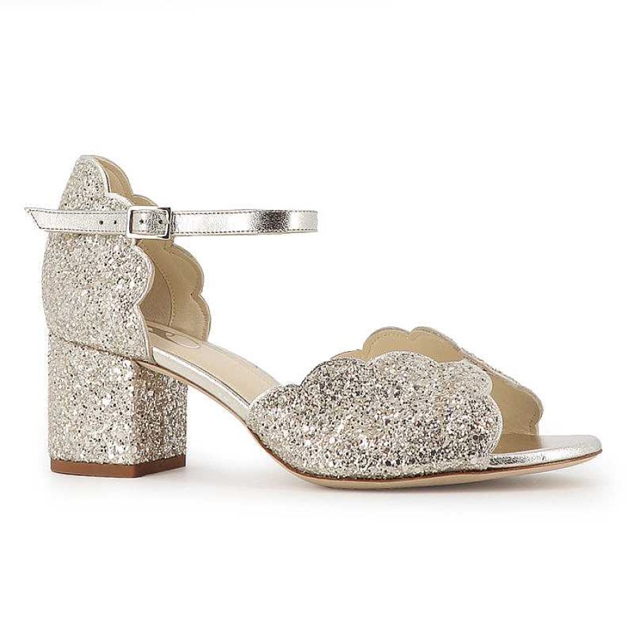 Chamberlan Miss Palmyre White Gold Sandals | Marriage