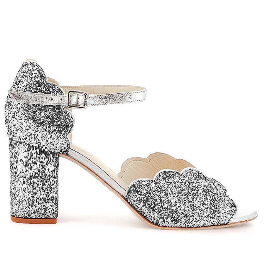 Chamberlan Miss Palmyre Silver Sandals | Shoes