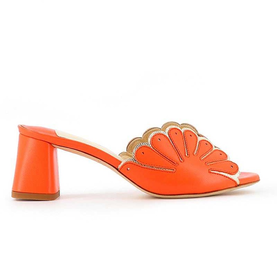 Chamberlan Cabourg Orange Mules | Shoes