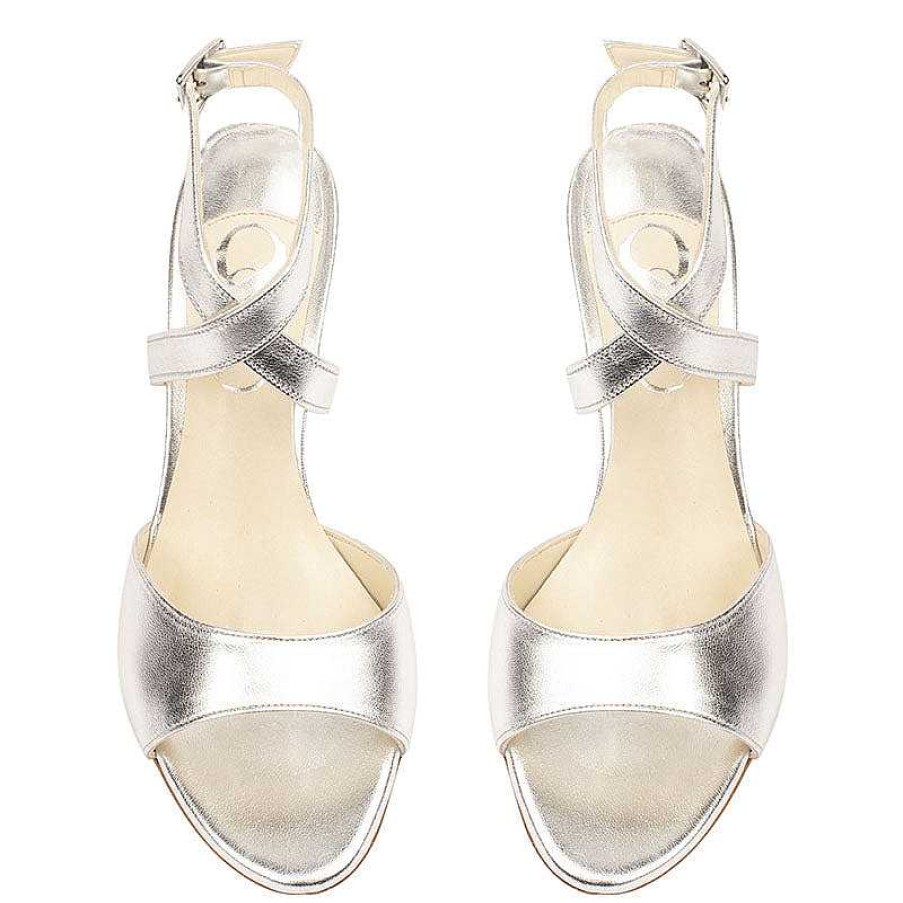 Chamberlan Pompidou Silver Sandals | Shoes