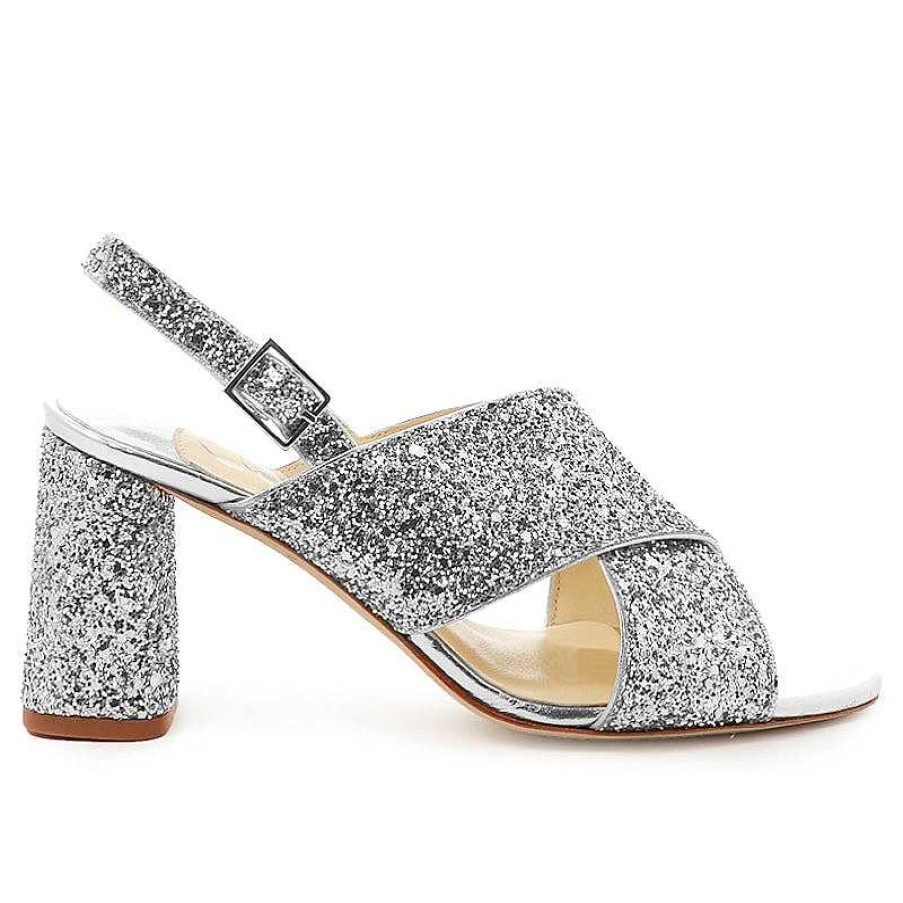 Chamberlan Tres Beau Rivage Silver Sandals | Shoes