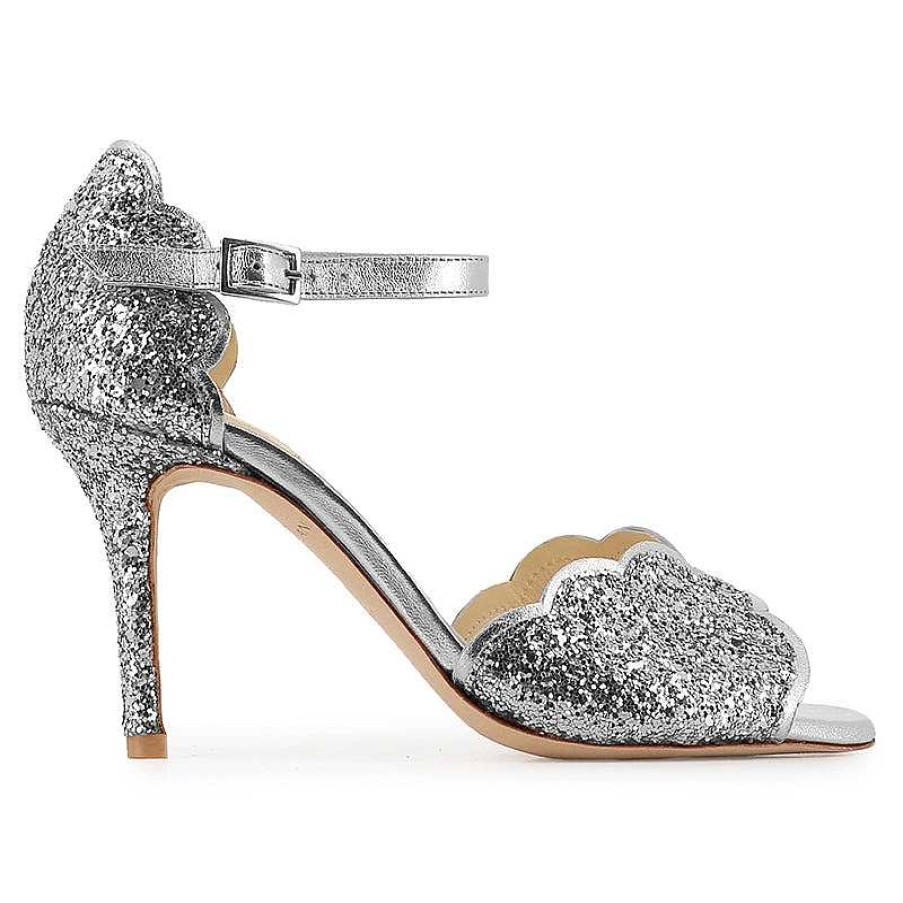 Chamberlan Miss Palmyre Silver Sandals | Shoes