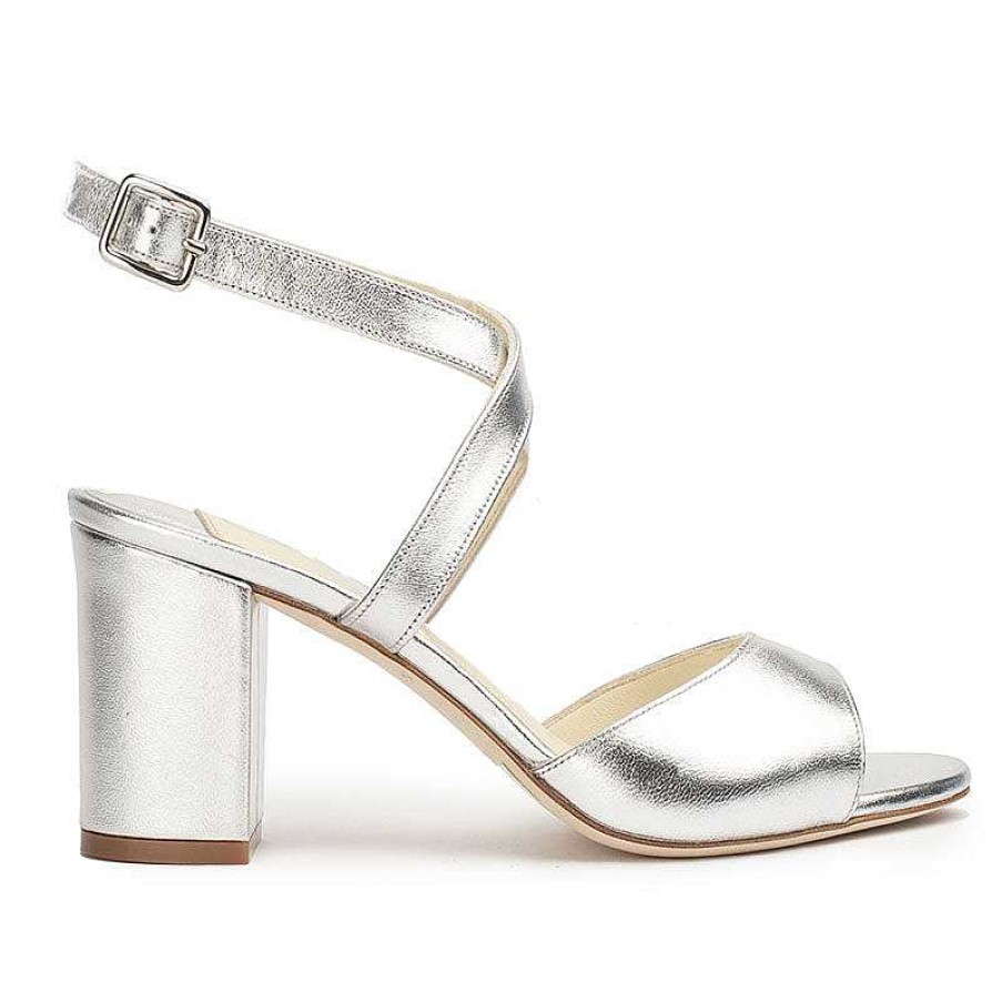 Chamberlan Pompidou Silver Sandals | Shoes